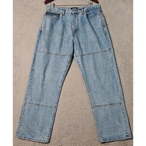 Palace London Skateboards Light Wash Denim Panel Jeans Men's Size 34 x 30